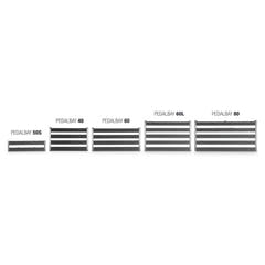 Palmer PEDALBAY® 80 - Lätt, variabelt pedalboard med skyddande softcase, 80 cm