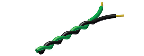 ProCab snoet kabel 2 x 0,5 mm² sort - Grøn 100 meter