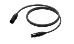 ProCab DMX/AES XLR hane > XLR hona med svart Neutrik - 1,5 m (PRD953-1,5)