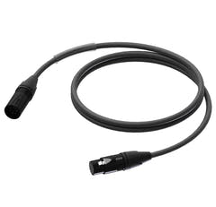 ProCab DMX/AES 5 polig XLR han-hun m/sort Neutrik - 0,5 m