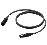 ProCab DMX/AES XLR han > XLR hun m/sort Neutrik - 1 m