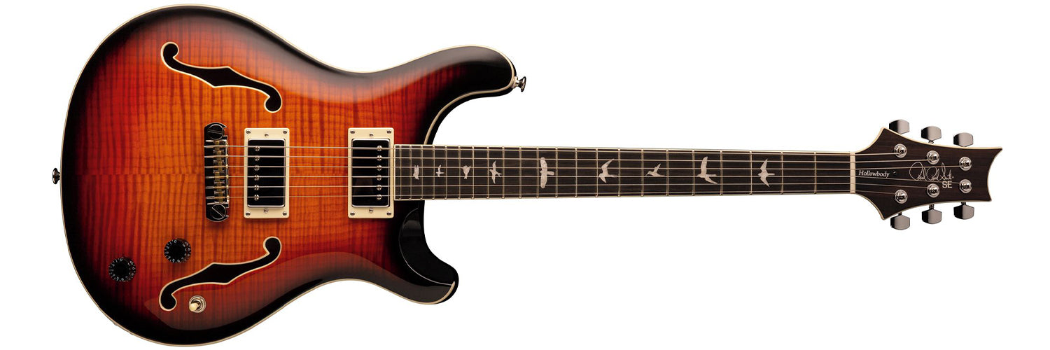 PRS SE Hollowbody II elektrisk gitarr (Tricolor Burst )