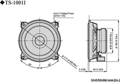 Pioneer TS-1001i bilhögtalarset (10 cm, 4")