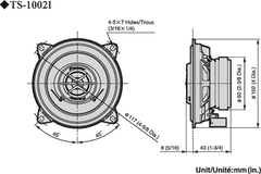 Pioneer TS-1002i bilhögtalarset (10 cm, 4")