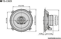Pioneer TS-1302i bilhögtalare (13 cm, 5,25")