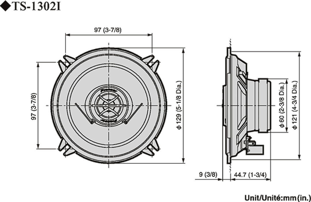 Pioneer TS-1302i bilhögtalare (13 cm, 5,25")