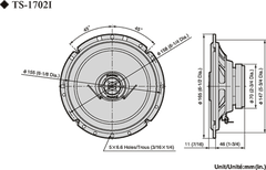 Pioneer TS-1702i bilhögtalare (17 cm, 6,5")