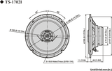 Pioneer TS-1702i bilhögtalare (17 cm, 6,5")