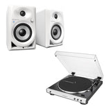 Audio-Technica AT-LP60XBT-WH + Pioneer DM-40BT-W Bluetooth högtalare 