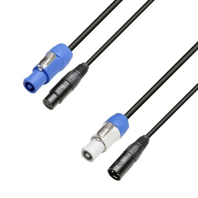 Powercon & XLR Kombikabel (5 Meter - DMX)