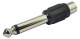 RCA hona till 6,3 mm Mono Jack-adapter