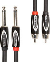 Roland Adapter Kable 2 x RCA Phono Male för 2 x 6,3mm Jack Mono