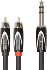 Roland "Heavy-duty" kabel 6,3 mm Jack Stereo till 2 x RCA Phono