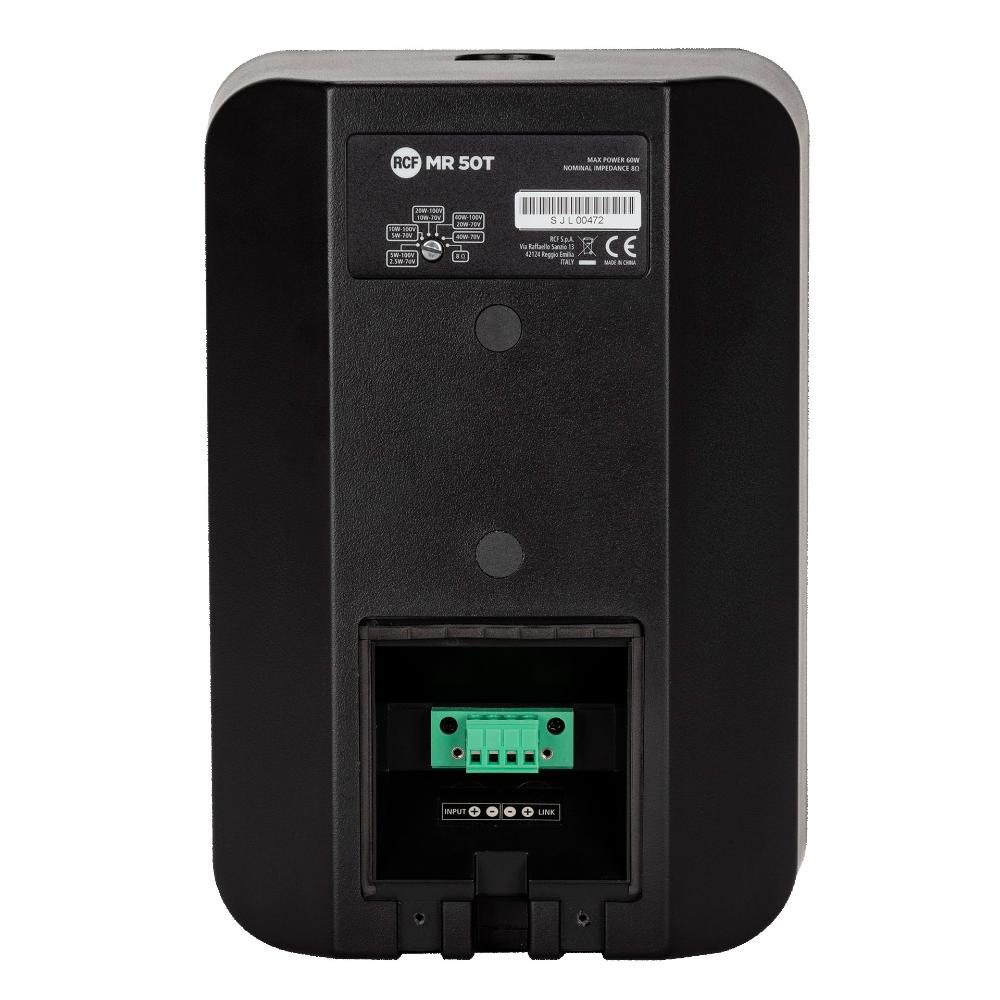 RCF vägghögtalare 2-vägs 5" set (2 st) 60W 8 Ohm IP55, Svart