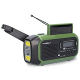 Bärbar nödradio med handvev