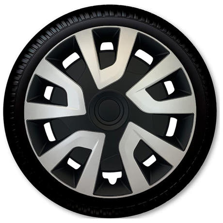 15" Revo VAN Silver/Black hjulkapselset