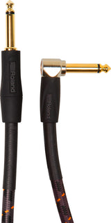 Roland " GOLD " Instrumentkabel 6.3mm Jack mono till 6.3mm Angle Jack mono