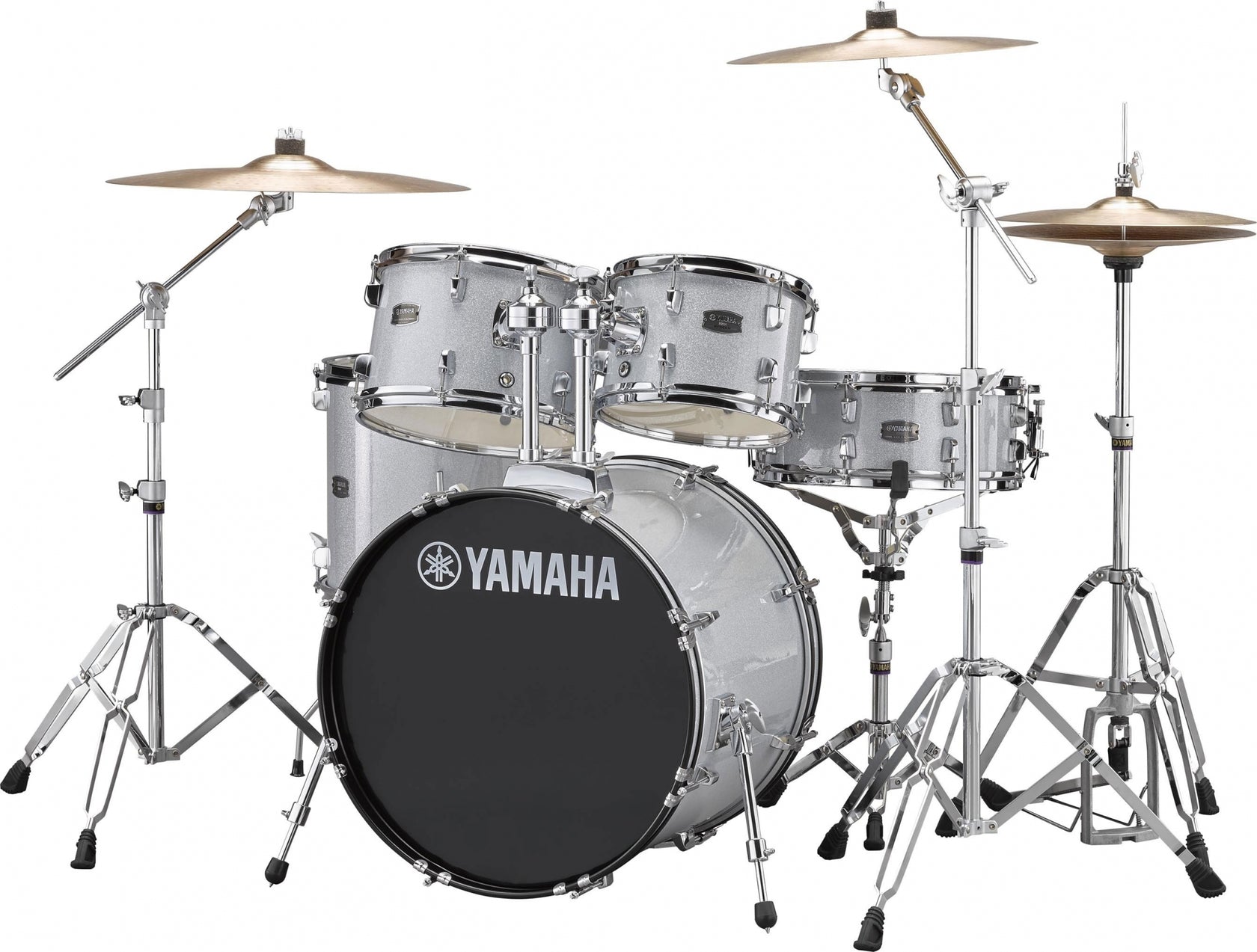 Yamaha Rydeen Standard trumset inkl. Hårdvarupaket och bassänger (silverglitter)