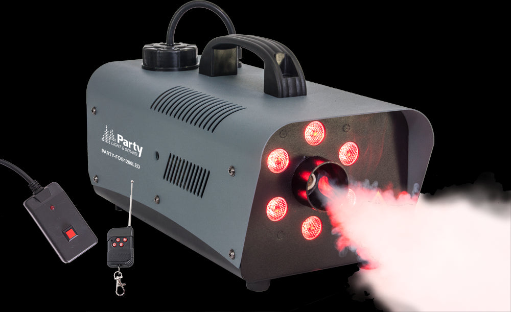 Rökmaskin med 6x RGB lysdioder (1200W) Paket