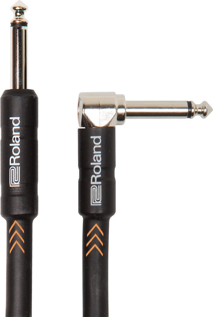 Roland "Nickel" Instrumentkabel 6.3mm Jack mono till 6.3mm Angle Jack mono