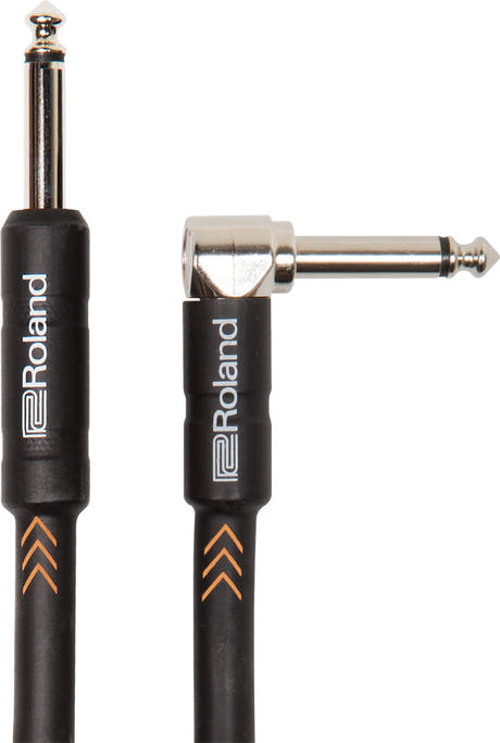 Roland "Nickel" Instrumentkabel 6.3mm Jack mono till 6.3mm Angle Jack mono