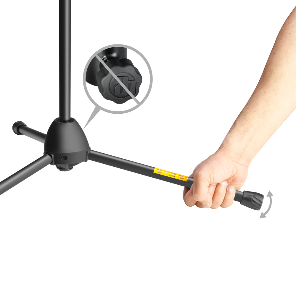 Adam Hall Stands S 10 B - Mikrofonstativ med bomarm och låsbara ben