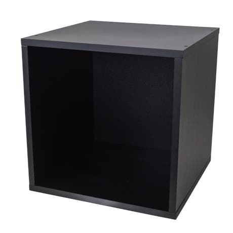 Studio 57 - Förvaringshylla för vinylskivor (36,5 x 36,5 cm, Svart)
