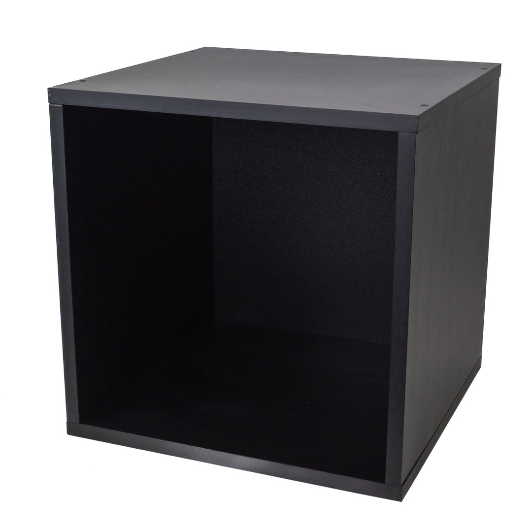 Studio 57 - Förvaringshylla för vinylskivor (36,5 x 36,5 cm, Svart)