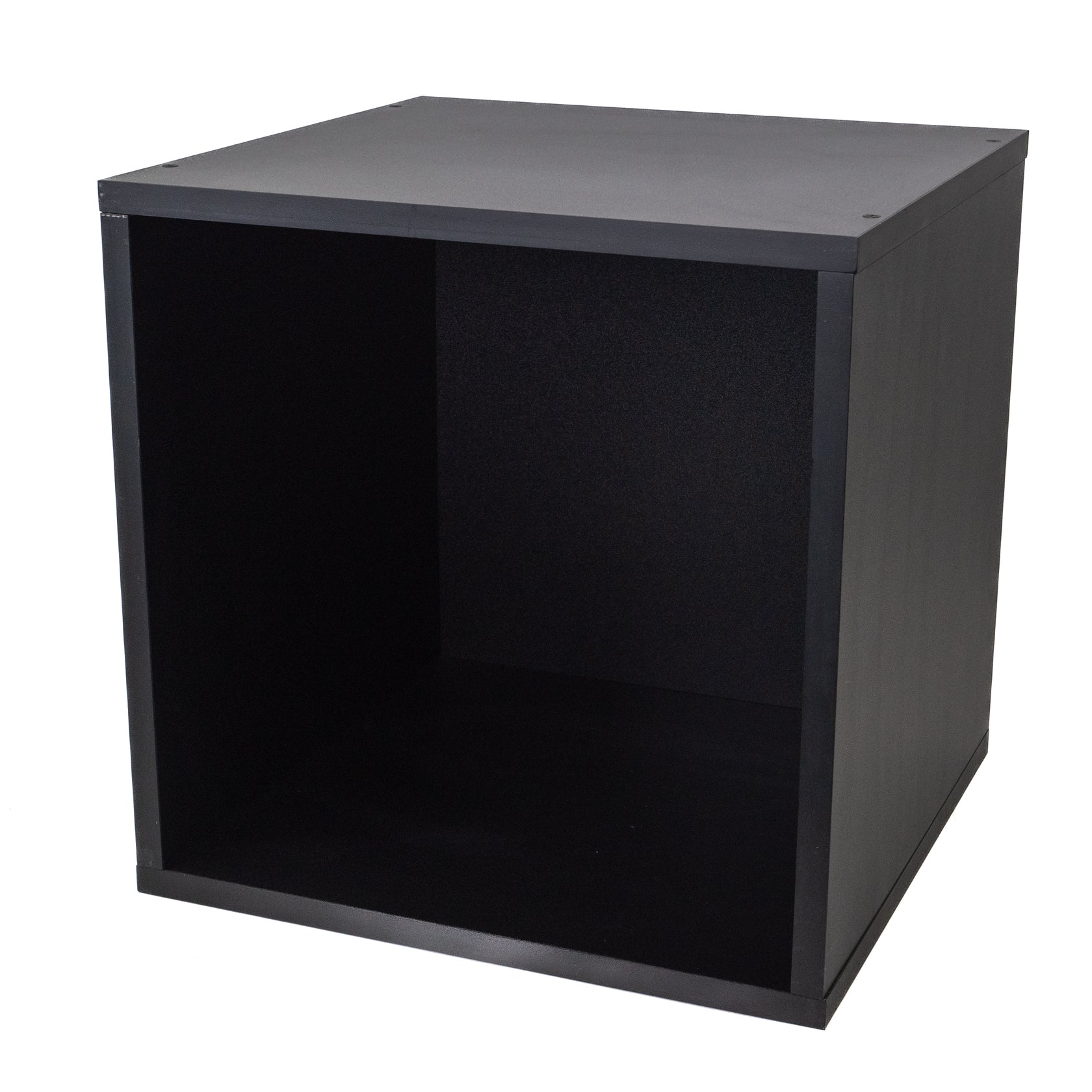 Studio 57 - Förvaringshylla för vinylskivor (36,5 x 36,5 cm, Svart)