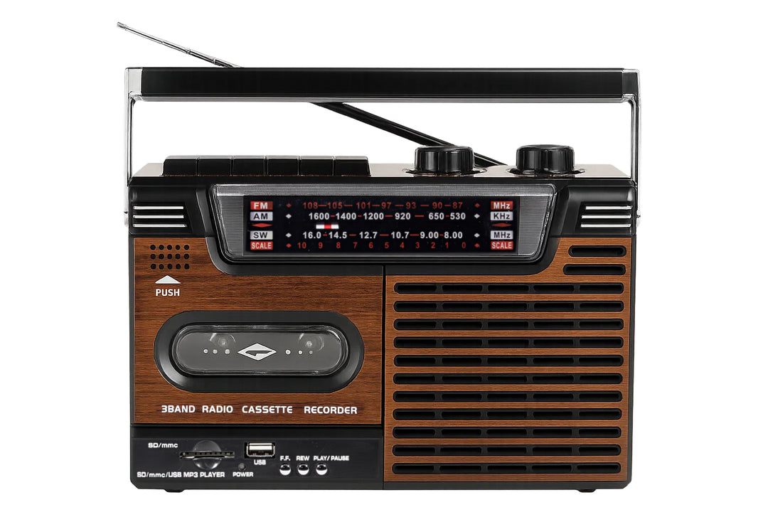 Studio 57 - Kassettbandspelare med FM & Bluetooth, Brun