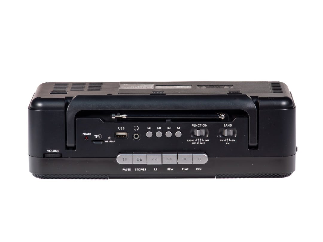 Studio 57 - Kassettspelare med FM & Bluetooth, Svart + Kassettband