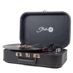 Studio 57 Mellow Skivspelare (Svart) Paket