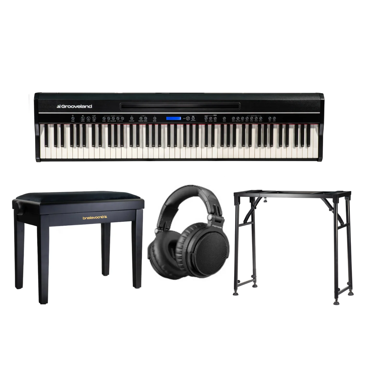 Grooveland FP80 Elpiano (Svart) Komplett Paket