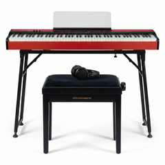 Grooveland FP80 Elpiano (Röd) Komplett Paket