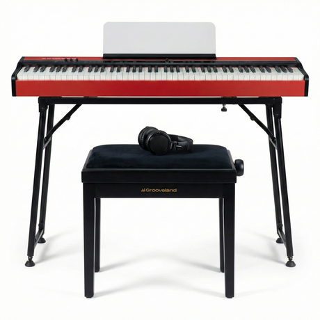 Grooveland FP80 Elpiano (Röd) Komplett Paket
