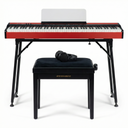 Grooveland FP80 Elpiano (Röd) Komplett Paket