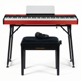 Grooveland FP80 Elpiano (Röd) Komplett Paket