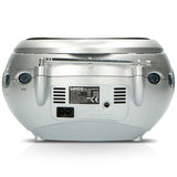Portabel stereo FM-radio med CD-spelare Svart/silver