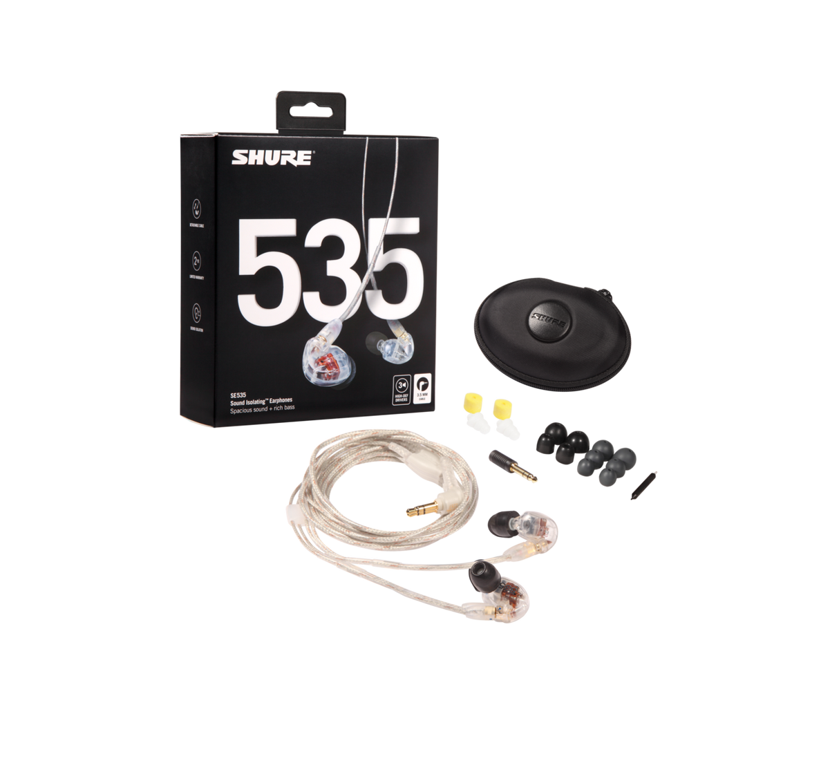 Shure SE535 In-Ear-hörlurar (klara)