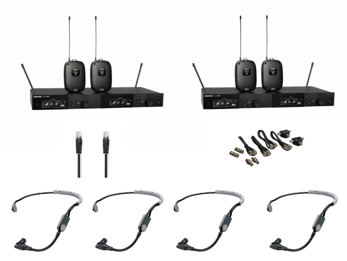 Shure SLXD Headset trådlöst system (4 kanaler, J53)