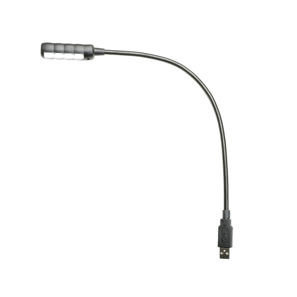 Adam Hall Stands SLED 1 ULTRA USB C - Svanhalslampa, USB-kontakt, 4 COB-LED’er och valfria färger