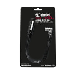 Adam Hall Stands SLED 1 ULTRA XLR 3 A - Vinklad 3-polig XLR-svanhalslampa med 4 COB-LED'er