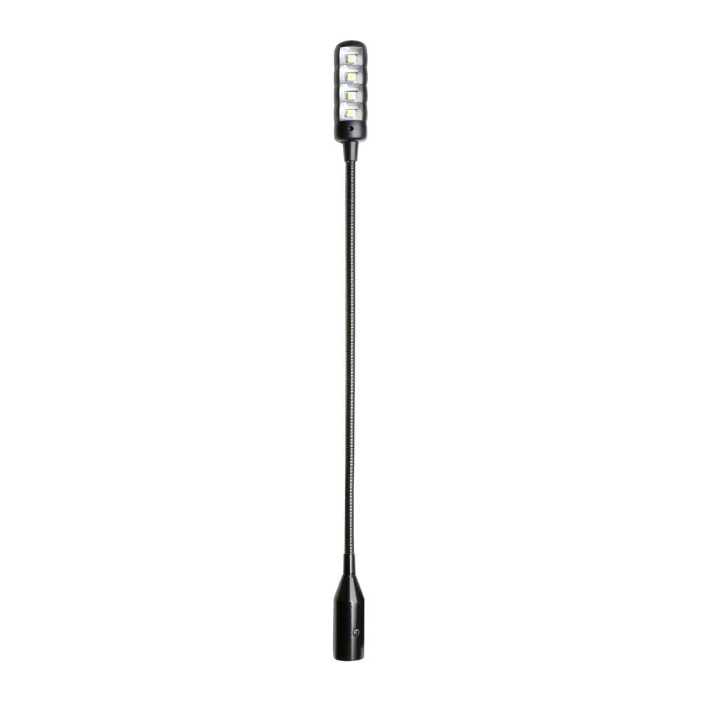 Adam Hall Stands SLED 1 ULTRA XLR 3 - 3-polig XLR-svanhalslampa med 4 COB-LED'er