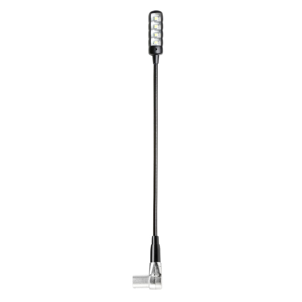 Adam Hall Stands SLED 1 ULTRA XLR 4 A - Vinklad 4-polig XLR-svanhalslampa med 4 COB-LED'er