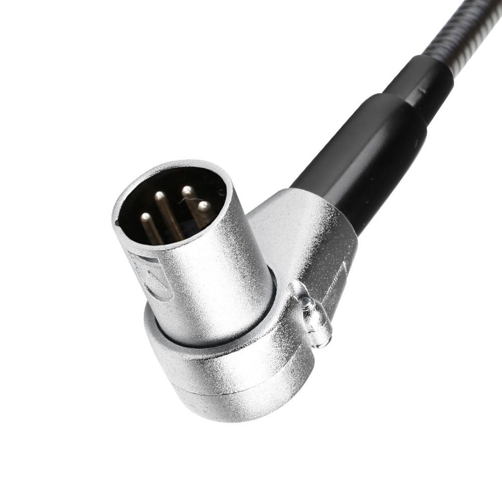 Adam Hall Stands SLED 1 ULTRA XLR 4 A - Vinklad 4-polig XLR-svanhalslampa med 4 COB-LED'er