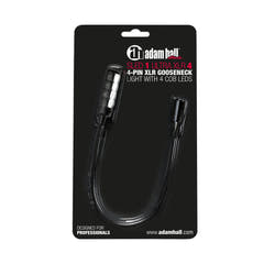 Adam Hall Stands SLED 1 ULTRA XLR 4 - 4-polig XLR-svanhalslampa med 4 COB-LED:er