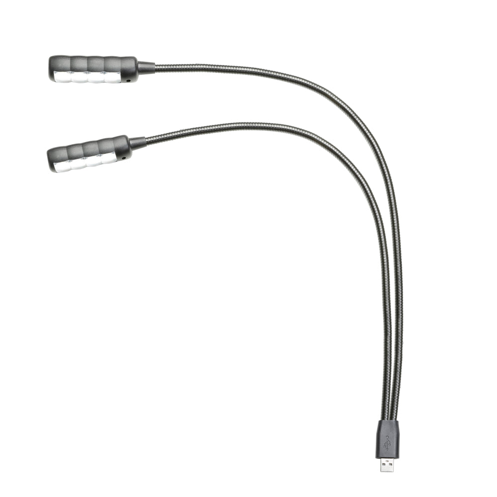 Adam Hall Stands SLED 2 ULTRA USB - LED-lampa med dubbel svanhals och USB-kontakt