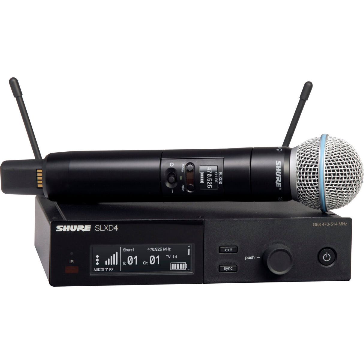 Shure SLXD24 BETA58A trådlös mikrofon (J53 - 562-606Mhz)