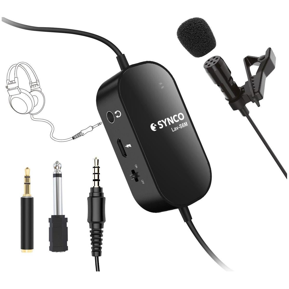 Synco lavalier mikrofon m/hovedtelefon udgang
