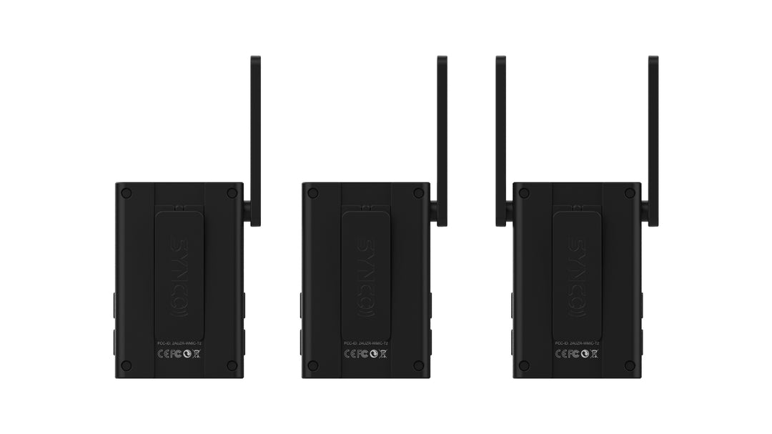 Synco trådlöst mikrofoner 2 TX / 1 RX UHF 525 MHz-539.7 MHz